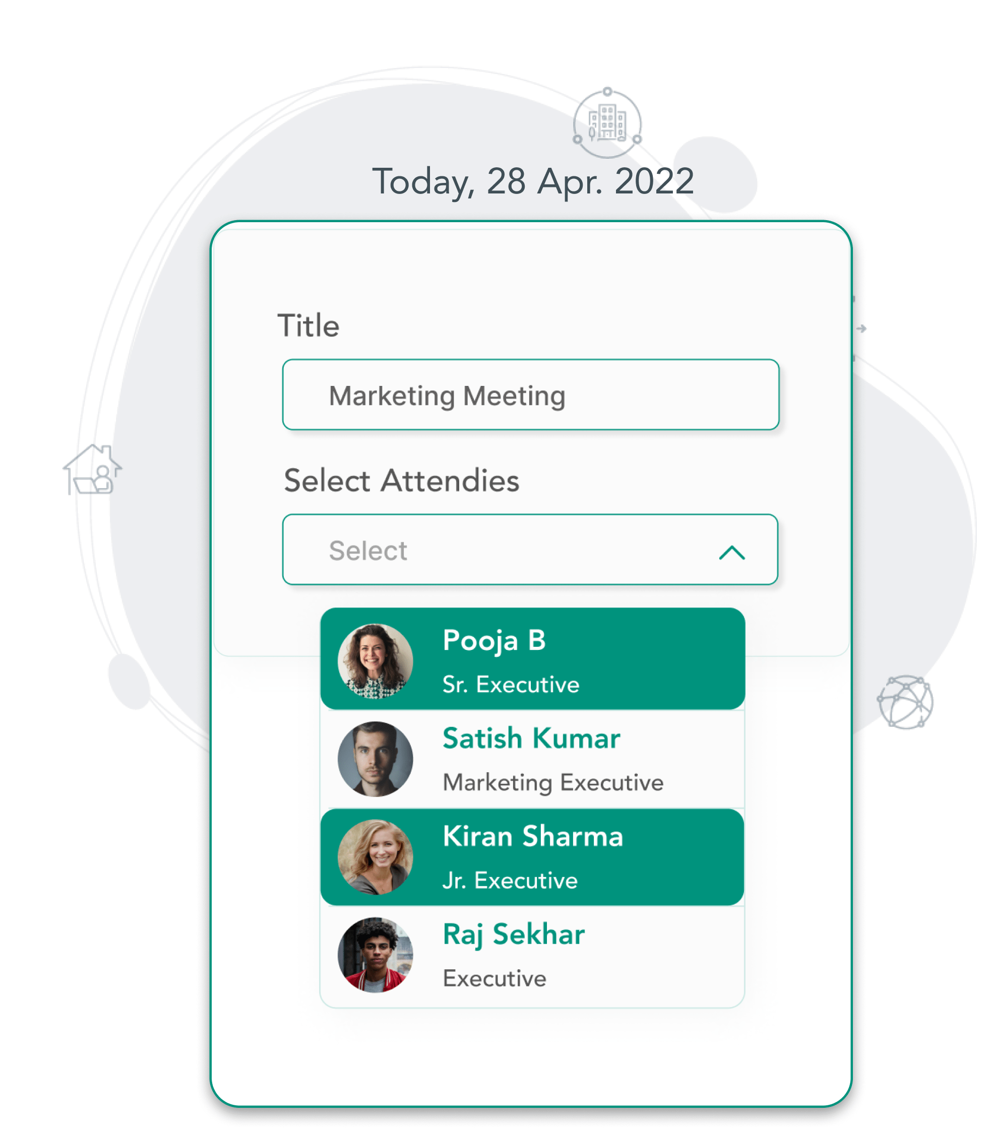 Add meeting subject and attendees